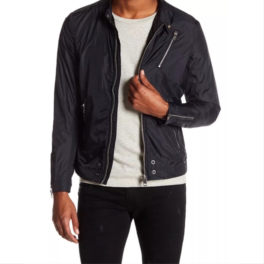 Diesel black lightweight Moto style jacket unisex